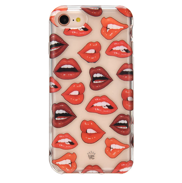 Red Lips iPhone Clear Case VelvetCaviar