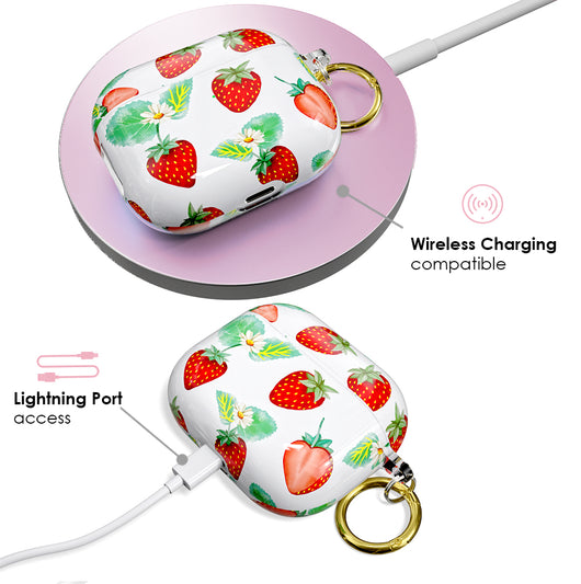 Strawberry Sweethearts Airpod Phone Case, for Airpod 3 Phone Case, by Velvet Caviar
