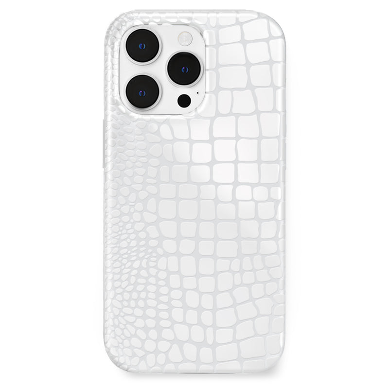 White Croc iPhone Case VelvetCaviar